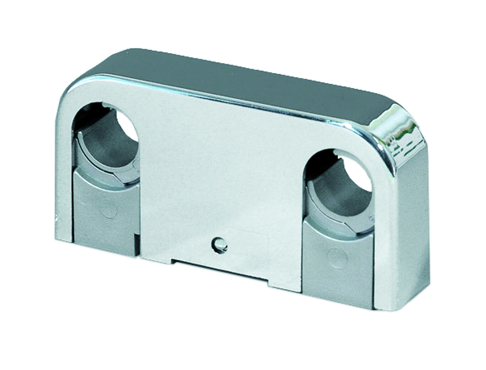 Dobbelt rørbærer Ø15-18/cc 60 forkromet