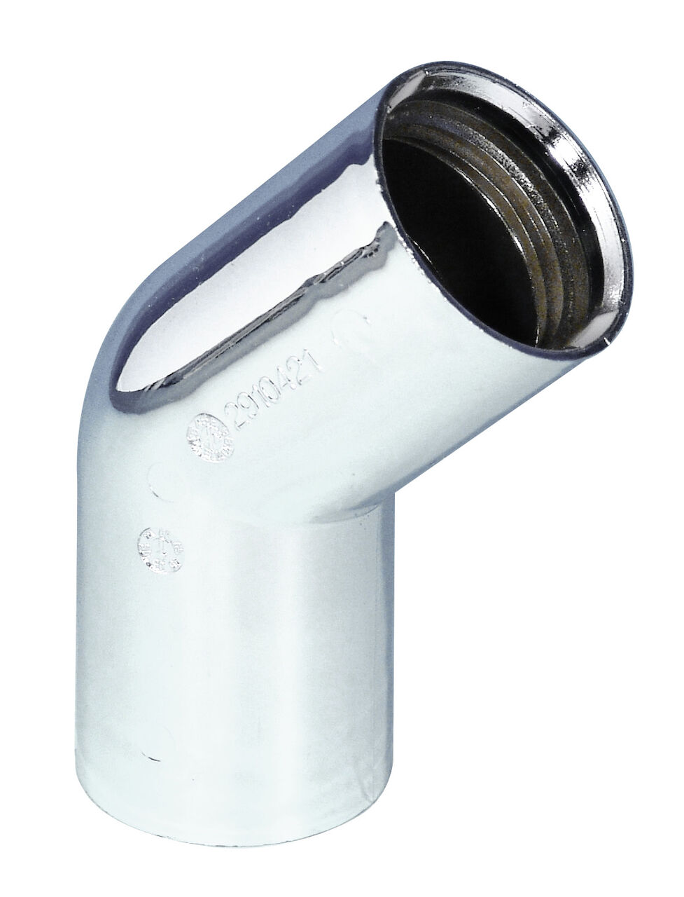 2910462 Böj 45 Ø32 instick krom