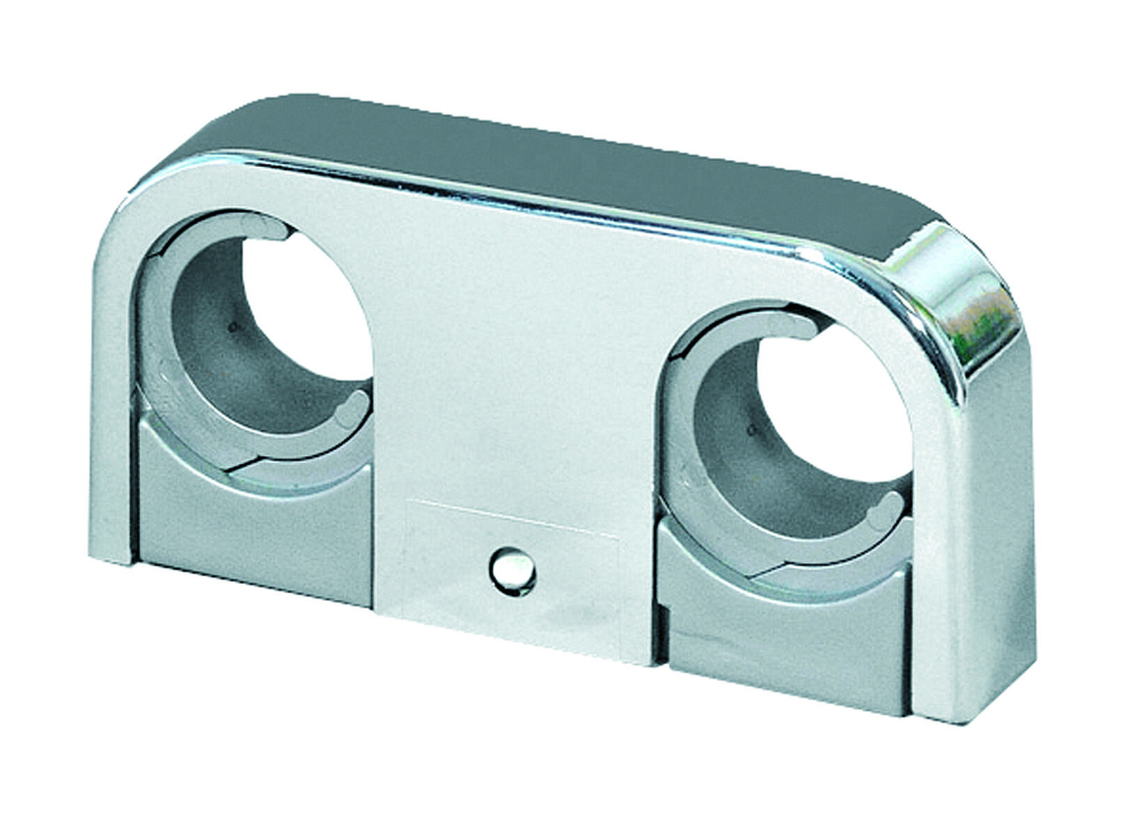 Dobbelt rørbærer Ø22-28/cc 60 forkromet