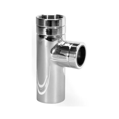 Designvattenlås Rund G32xØ32 förkromad mässing